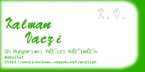 kalman vaczi business card